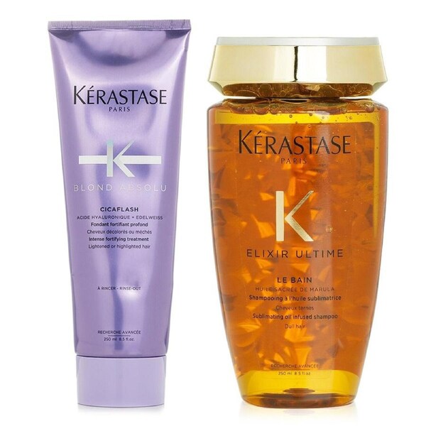 Kerastase Blond Absolu Set 3: Shampoo & Fortifying Treatment (Lightened or Highlighted Hair) 2pcs 2pcs