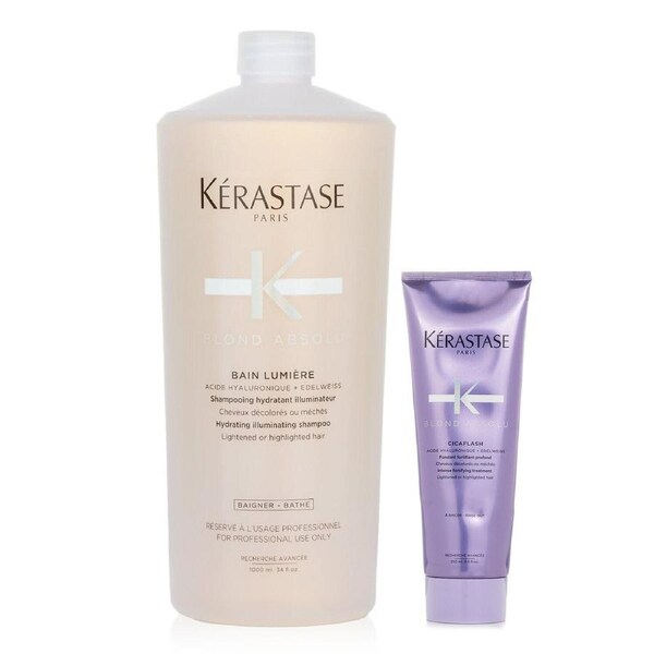 Kerastase Blond Absolu Set 2: Shampoo & Fortifying Treatment (Lightened or Highlighted Hair) 2pcs 2pcs