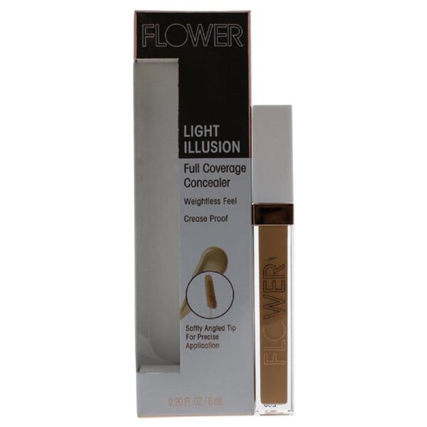 Light Illusion Full Coverage Concealer - M1-2 Light Medium by Flower Beauty for Women - 0.2 oz Concealer 0.2 oz