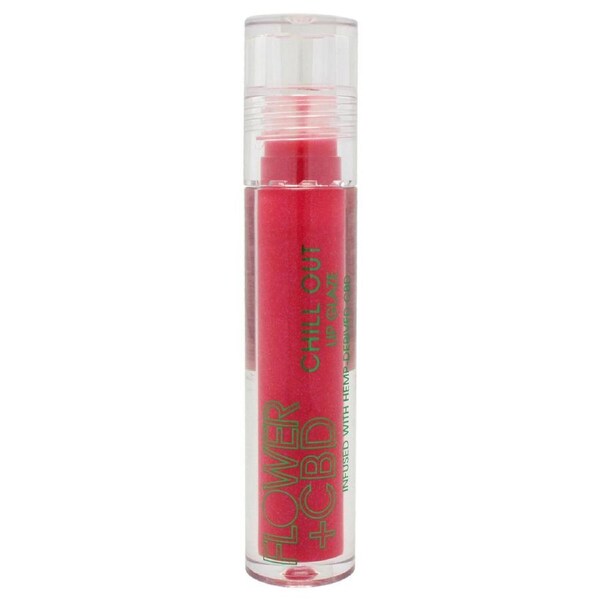 CBD Chill Out Lip Glaze - Lets Roll by Flower Beauty for Women - 0.1 oz Lip Gloss 0.1 oz