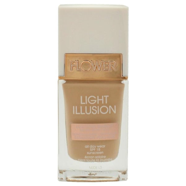 Light Illusion Foundation SPF 18 - L3 Nude by Flower Beauty for Women - 1 oz Foundation 1 oz