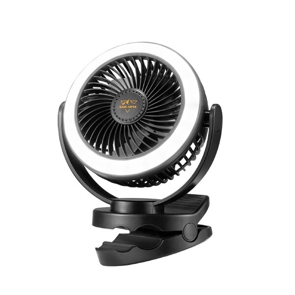 2X 3X 4X San Hima 10000mAh Camping Fan Portable W/ LED Light USB Rechargeable 1PC