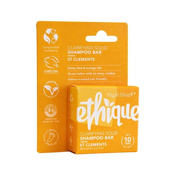Ethique Bar Shampoo Clarifying Solid St Clements (Refreshes Oily Hair) 15g 15g