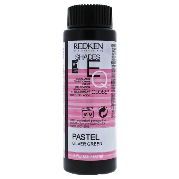 Shades EQ Color Gloss - Pastel Silver Green by Redken for Unisex - 2 oz Hair Color 2 oz