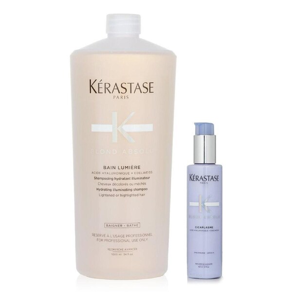 Kerastase Blond Absolu Set 1: Shampoo & Fortifying Heat-Protecting Serum (Lightened or Highlighted Hair) 2pcs 2pcs