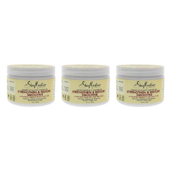 Jamaican Black Castor Oil Strengthen and Restore Smoothie Cream by Shea Moisture for Unisex - 12 oz Cream - Pack of 3 12 oz