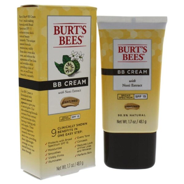 BB Cream SPF 15 - Light-Medium by Burts Bees for Women - 1.7 oz Makeup 1.7 oz