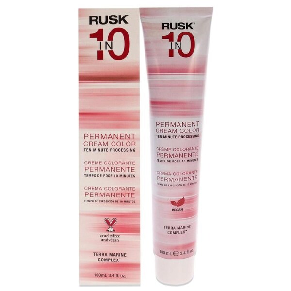 Permanent Cream Color In10 - 6G Dark Golden Brown by Rusk for Unisex - 3.4 oz Hair Color 3.4 oz