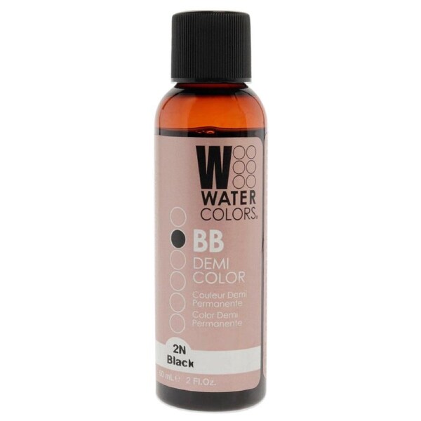 Watercolors BB Demi-Permanent Hair Color - 2N Black by Tressa for Unisex - 2 oz Hair Color 2 oz