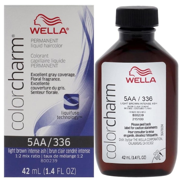 Color Charm Permanent Liquid Hair Color - 336 5AA Light Drab Brown by Wella for Unisex - 1.42 oz Hair Color 1.42 oz
