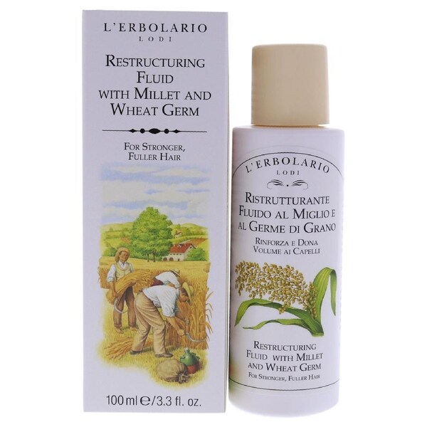 Restructuring Fluid - Millet and Wheat Germ by LErbolario for Unisex - 3.3 oz Fluid 3.3 oz