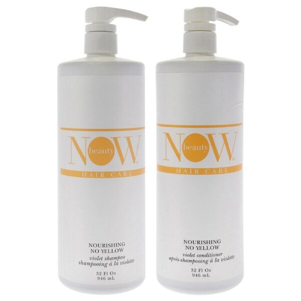 No Yellow Kit by NOW Beauty for Unisex - 2 Pc Kit 32oz Shampoo, 32oz Conditioner 2 Pc Kit