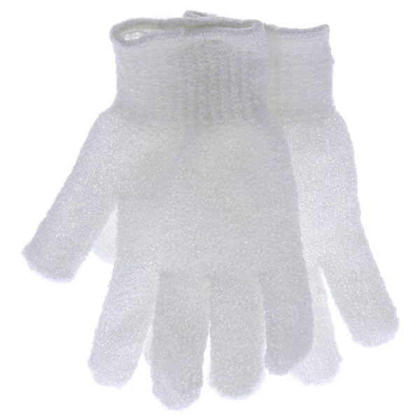 Exfoliating Gloves - White by FantaSea for Women - 1 Pair Gloves 1 Pair