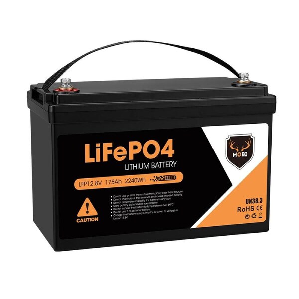 Mobi 20AH 135AH 175AH 200AH 300AH Lithium Iron 12V Battery LiFePO4 175AH / 100A Max Discharge Current
