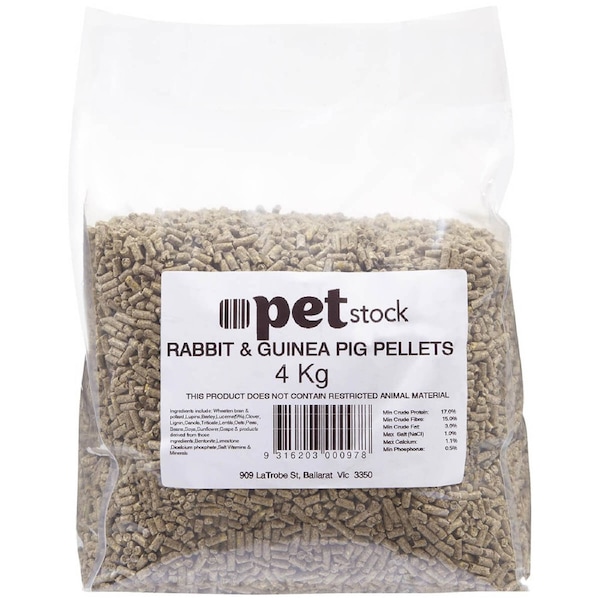 PETstock Rabbit and Guinea Pig Food Pellets 4kg