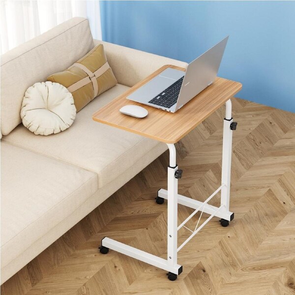 Artiss Mobile Laptop Desk Table Adjustable Laptop Stand Desks Bed Computer Study Light wood