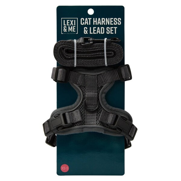 Lexi & Me Cat Harness & Lead Set X Small/Small / Charcoal