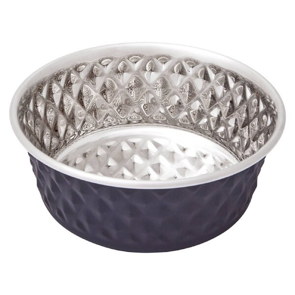 Lexi & Me Stainless Steel Dog Bowl Black Medium / Black