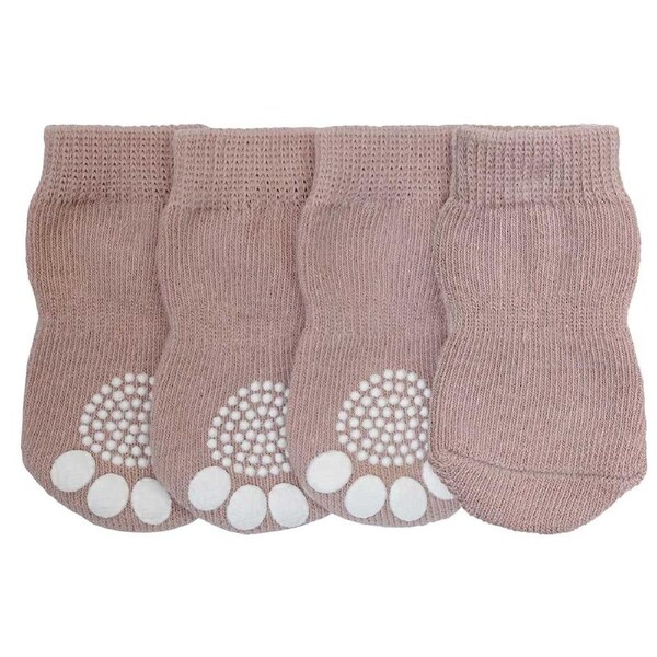Lexi & Me Dog Grippy Socks 4 Pack Grey X Small/Small / Grey