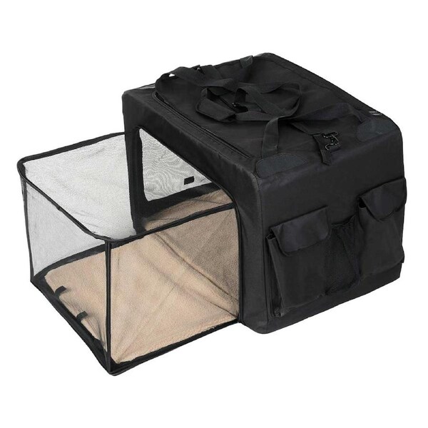 Buddy & Belle Foldable Soft Dog Crate Small/Medium Medium / Black