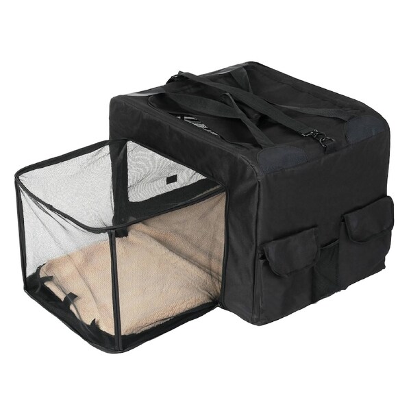 Buddy & Belle Foldable Soft Dog Crate Small/Medium Small / Black