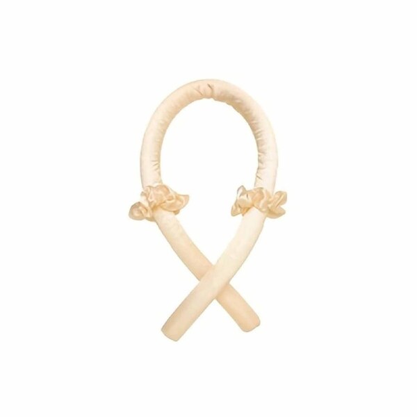 Heatless Curling Rod Silk Curling Ribbon Hair Roller Lazy Curler Fluffy Clip Set Champagne