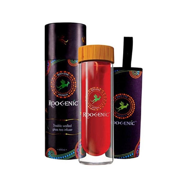 Roogenic Australia Double Walled Clear Glass Bottle 400ml 400ml