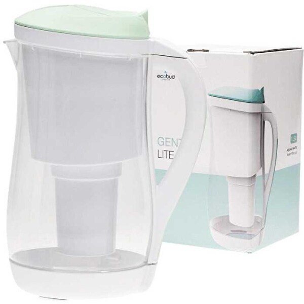 Ecobud Gentoo Plastic Water Filter Jug Aqua & White 1500ml 1500ml