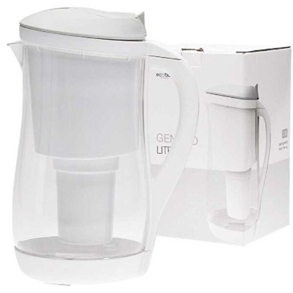Ecobud Gentoo Plastic Water Filter Jug Grey & White 1500ml 1500ml