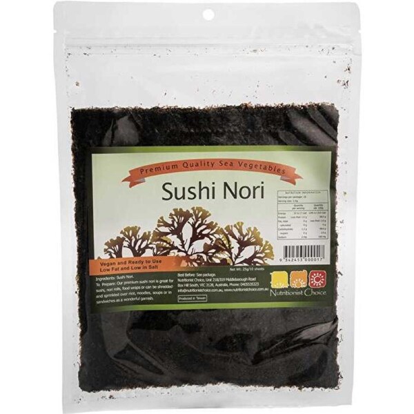 Nutritionist Choice Sushi Nori 10 Sheets 25g 25g