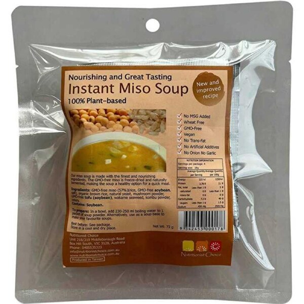 Nutritionist Choice Instant Miso Soup 4x18g 4x18g