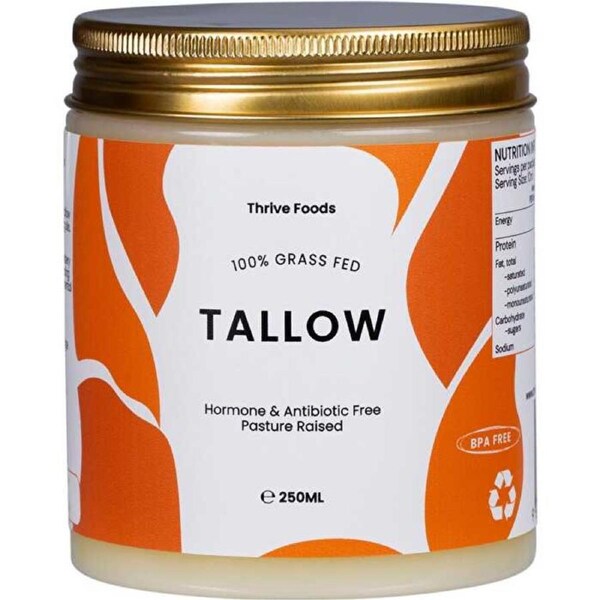 Thrive Tallow 100% Grass Fed Tallow 250ml 250ml