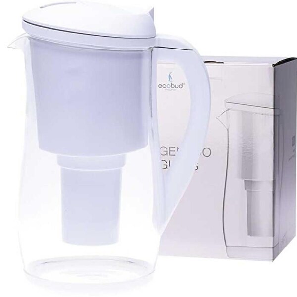 Ecobud Gentoo Glass Water Filter Jug White 1500ml 1500ml