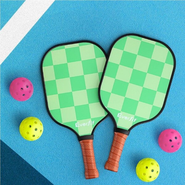 Everfit Portable Pickleball Collector Paddle Set 3M Portable Net Adjustable Paddles-Green Set