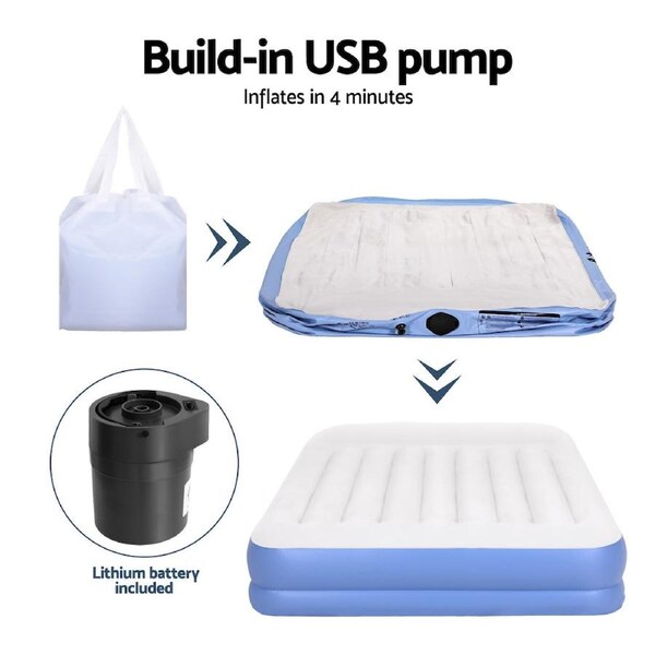 Weisshorn Air Mattress Queen Inflatable Bed 41/46/50cm Air bed 41 cm Thick