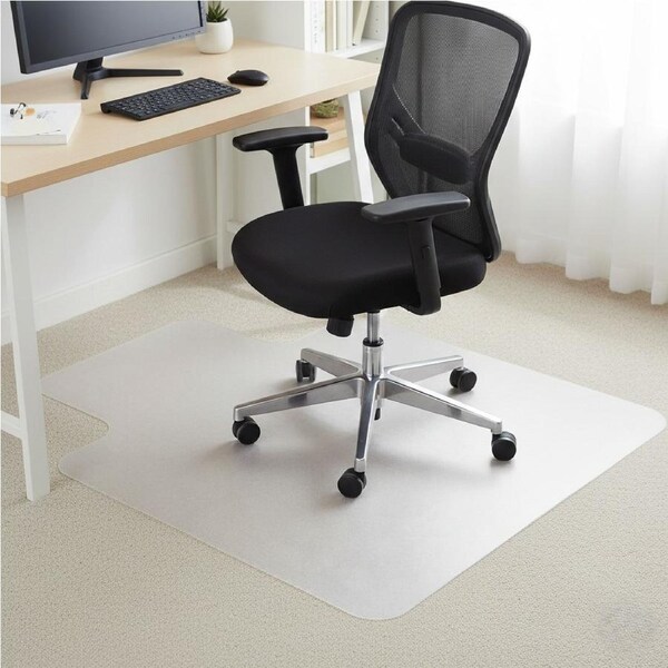 120x90cm Marlow Chair Mat for Carpet or Hard Floor Protectors PVC Mats Clear / With Lip for Carpets