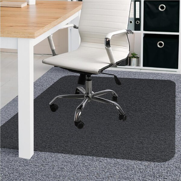 120x90cm Marlow Chair Mat for Carpet or Hard Floor Protectors PVC Mats Black / Rectangle for Carpets
