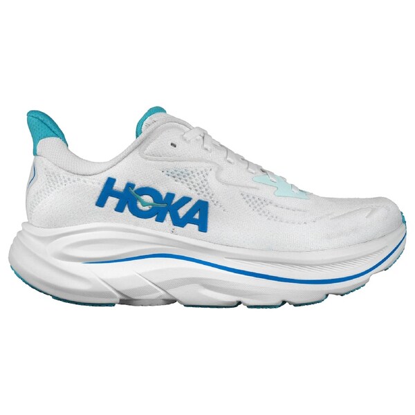 Hoka Men's Clifton 10 Running Shoes White/Skyward Blue US Men's 7.5