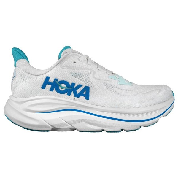 Hoka Men's Clifton 10 Running Shoes White/Skyward Blue US Men's 9.5