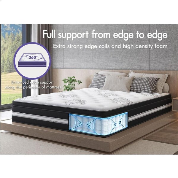 34cm Mattress STARRY EUCALYPT Euro Top Queen Double King Single Medium Firm King Single