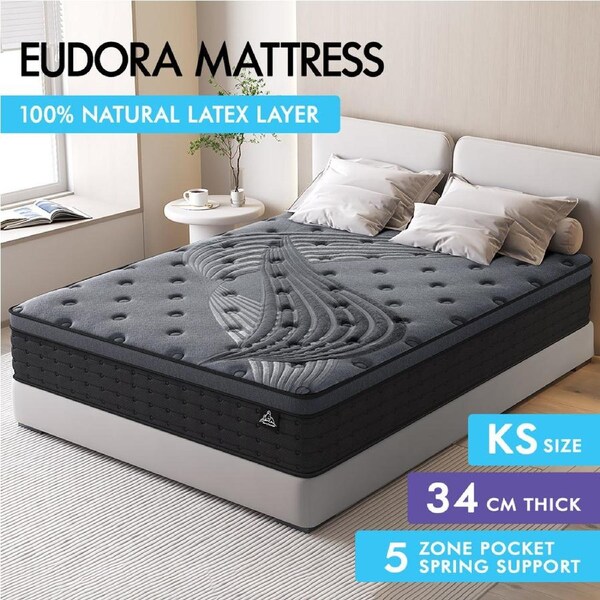 34cm Mattress Medium Firm STARRY EUCALYPT (Queen Double King Single) King Single