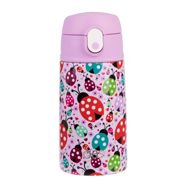 Oasis Stainless Steel Double Wall Insulated Kid's Drink Bottle 400ML - Lovely Ladybugs Lovely Ladybugs