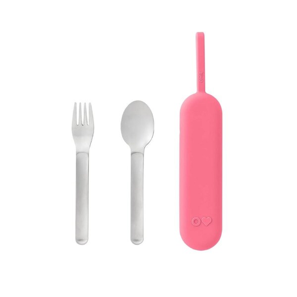 OmieBox UP Pod & Utensil Set - Blush Blush