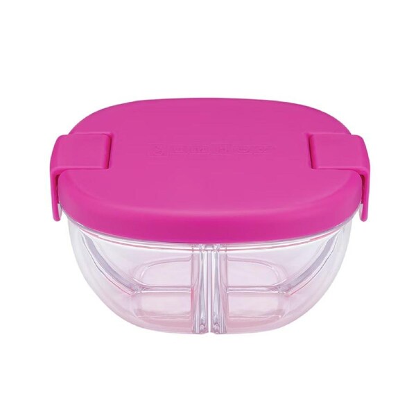 Yumbox 3 Compartment Snack Bowl - Raspberry Pink Raspberry Pink