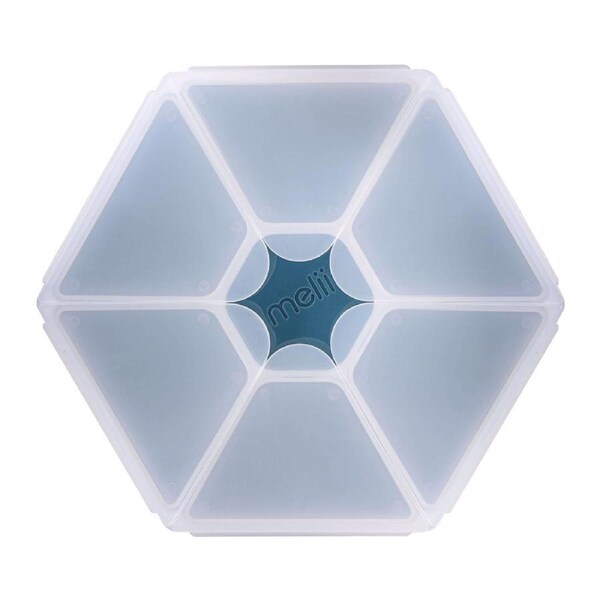 Melii Luxe Hexagon Snackle Box - Blue Blue