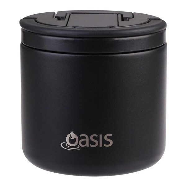 Oasis Insulated Food Flask 500ml - Black Black