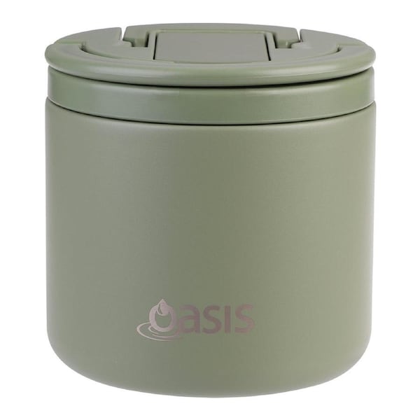 Oasis Insulated Food Flask 500ml - Olive Green olive green