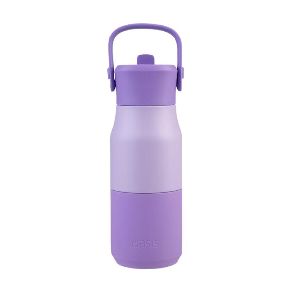 Oasis Insulated Jnr Drink Bottle With Sipper 400ml Lilac