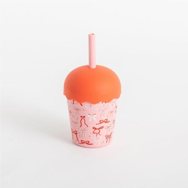 Chino Club Mini Smoothie Cup & Straw 200ml Suns Orange