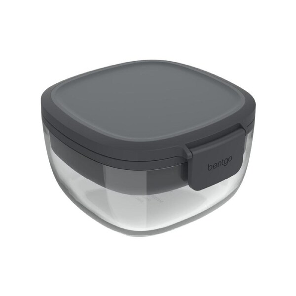 Bentgo All-In-One Glass Salad Container - Dark Grey Dark Grey